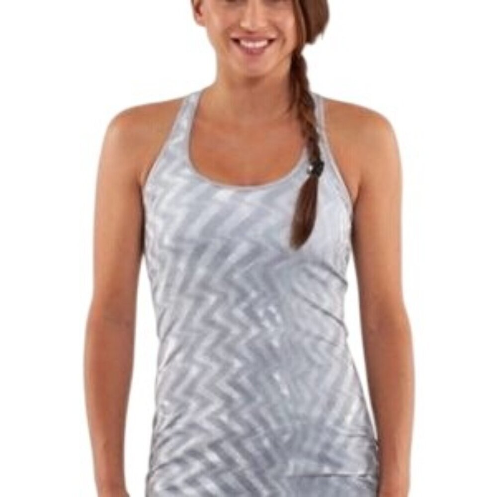 Lululemon Cool Zig Zag Blazer Fossil Gray Tank Top